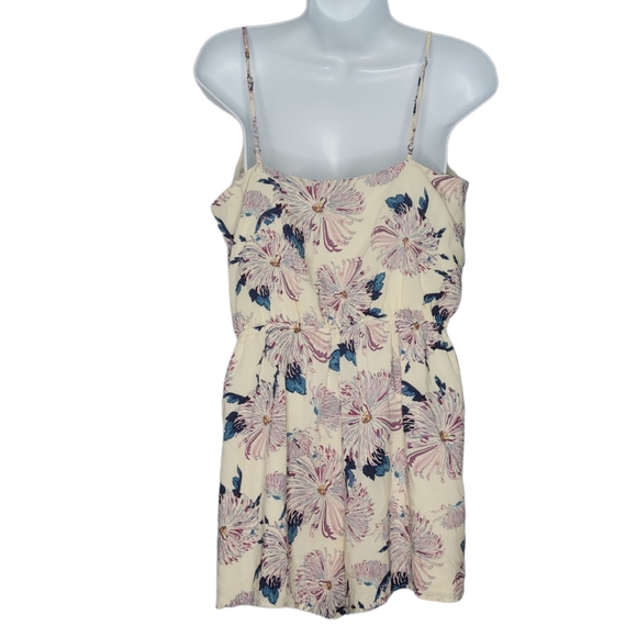 1 State Yellow Aster Garden Floral Drape Front V-neck Romper - Picture 4 of 10